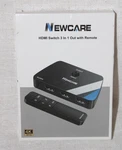 Newcare Hdmi Switch 3 In 1 Out, 4k 60hz Splitter With Remote, Switcher. Fixed Price $12.99.