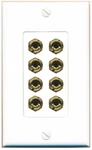 Riteav 8 Banana 4 Speaker Surround Female Coupler Binding Post Wall Plate. Fixed Price $29.03.
