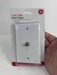 New Ge Coax Cable Wall Plate W/screws For F Type Cables 40050 White Sealed. Fixed Price $4.50.