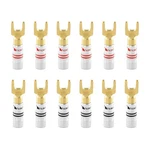 Nakamichi 24k Gold Banana Spade Plugs 12-18 Awg 4mm Speaker Av Hi-fi. Fixed Price $77.46.