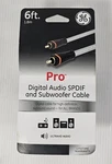 Ge Pro Series 6ft 1.8m Digital Audio Spdif And Subwoofer Cable New. Fixed Price $7.99.