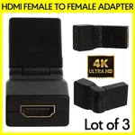 3 Pcs Hdmi 2.0 Female To Coupler Cable Extender Swivel Type Adapter. Fixed Price $18.49.