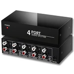 Flyroadup 3.5mm Aux + Rca L/r Audio Splitter 1 In 4 Out Stereo Analog Black. Fixed Price $31.70.
