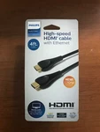 Philips High-speed Hdmi Cable With Ethernet 4 Ft. , Black - Brand New In Box. Fixed Price $3.50.
