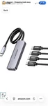 Lention 2ft Usb-c To Cable 10gbps 100w Pd 4k Video Data Lead Ce31s Gray. Fixed Price $29.99.