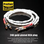 Preffair Pure Silver Twist Rca Cable Hifi Audio Signal Plug Interconnect. Fixed Price $123.50.