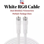 Rg6 Coaxial Cable White Dual Shielded Satellite Tv Antenna Wire Multi-pack Lot. Fixed Price $339.50.