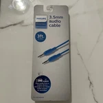 Philips Auxiliary Cable 3.5mm Basic 3ft Audio Blue. Fixed Price $7.50.
