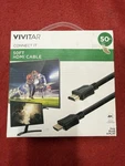 Gold Plated 50 Ft Hdmi Cable Vivitar- 4k And 3d Compatible. Easy Plug & Play New. Fixed Price $14.99.