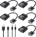 Vention Vga To Hdmi 5 Pack-1080p Video Dongle Adaptador Pack, Black. Fixed Price $71.28.