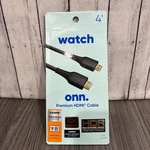 Hdmi 12' Cable 4k Ultra Hd Watch Onn. Premium Hdr 4 Ft 3.6 M 7.2 Surround Sound. Fixed Price $3.57.