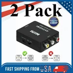 2 Pack Rca Av To Hdmi Hd Converter Composite Cvbs Video Adapter Wii Nes Snes. Fixed Price $15.94.