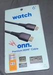 Watch Onn Premium Hdmi Cable 6' Ft Optimized For 4k Video 7.2 Surround Sound New. Fixed Price $8.16.