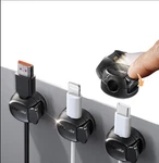 Chfeila 4 Pack Cord Organizer Dual Spring Clasp Cable Clips Desk - Black. Fixed Price $7.80.