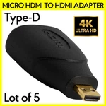 5pcs Micro Hdmi Type D Male To A Female Adapter Connector Converter. Fixed Price $17.49.