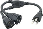 Cablelera Power Cord Extension And Splitter, Nema 5-15p To 5-15r X 2, 16 Aw. Fixed Price $11.99.