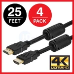 Premium Hdmi Cable 25 Ft For Bluray 3d Dvd Ps3 Hdtv Xbox Lcd 1080p - Lot Of 4. Fixed Price $58.99.