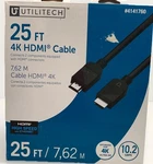 Utilitech 25ft 4k Hdmi Cable 10.2 Gbps 4141760 High Speed Ethernet Vv. Fixed Price $30.36.