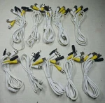 Universal Security Camera Audio Video Power Cctv Bnc 4 White Cables Lot Of 10. Fixed Price $39.99.