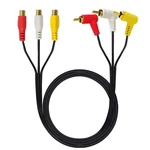 Traovien Rca Audio Video Cable - Gold Plated 90 Degree Right Angle 3 Male.... Fixed Price $18.64.