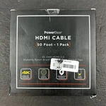 Powerbear 50ft Hdmi 2.0 Cable 4k Uhd Nylon Braid Gold Plated. Fixed Price $24.99.