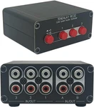 3 In 2 Out Rca Stereo Audio Switch Input Signal Source Switcher Selector Splitte. Fixed Price $26.54.