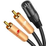 Tiedxioy 6.6ft Xlr To 2 Rca Y Splitter Cable, Dual Male Stereo Aud.... Fixed Price $12.59.