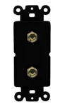 Riteav 2 Banana 1 Speaker Surround Female Coupler Wall Plate Rocker Black. Fixed Price $16.34.