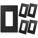 Elegrp 1 Gang Screwless Decorative Wall Plates, Mid-size 5 Pack, Black. Fixed Price $17.57.