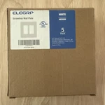 Elegrp 2-gang Midsize Screwless Decorator/rocker Wall Plate, White (4-pack). Fixed Price $7.99.