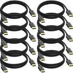 Xiayriky 4k Displayport To Cable 10 Feet, 10-pack Dp Display Port. Fixed Price $130.58.