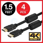 High Speed Hdmi Cable 1.5 Ft Ethernet 1.4 Bluray 3d Ps3 Hdtv 1080p - Lot Of 4. Fixed Price $13.99.