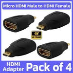 4 Pack Micro Hdmi Adapter Female To Male Type D Connector Converter. Fixed Price $13.99.
