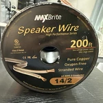 Maxbrite 14 Awg Speaker Wire 200ft Pure Copper Oxygen Free Stranded 142c-200sp. Fixed Price $82.99.