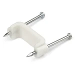 Startech 100pk Double Nail Cable Clips - 0.74"x0.31" Reusable White. Fixed Price $26.18.
