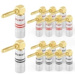 Nakamichi Excel Series 24k Gold Plated Right Angle Banana Plug 12-18 Awg Gaug.... Fixed Price $75.47.