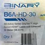 Binary B6a-hd-30 High-speed 30-meter Hdmi Cable W/ Ethernet New. Fixed Price $149.00.