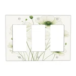 Oilbiexn Light Switch Cover Minimalist Green Flowers Modern Floral 3 Gang Wall P. Fixed Price $28.98.