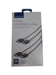 Insignia 2-pack 6' Feet (1.8 Meters) Long 4k Ultra Hd Hdmi Cables, Color Black. Fixed Price $14.82.
