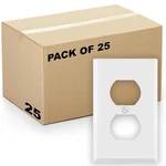 (25 Pack) One Gang Duplex Receptacle Cover Plates, Electrical Outlet Cover,.... Fixed Price $32.99.