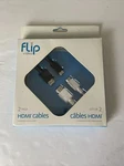 Flip Video 2 Pack Hdmi Cables Hdtv 6.5ft (2m) & 2ft (.6m) Length 390583 Bbk. Fixed Price $7.50.