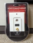 New Ge 87223 Decorative Hdmi Coax Cat5e Ethernet Rj45 Coupler Port Wall Plate. Fixed Price $9.99.