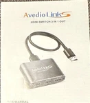 Avedio Links Hdmi Switch 3 In 1 Out Aluminum Alloy, Black. Fixed Price $14.28.