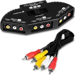 3-way Rca Splitter & Av Switcher, 3 In (female) 1 Out Audio Video Stere. Fixed Price $26.93.