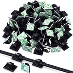 Eboot 100 Pieces Adhesive Cable Clips Wire Management C.... Fixed Price $11.69.