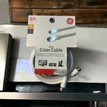 Ge 33602 6' Rg6 Coax Cable, White. Fixed Price $9.49.