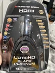 New Monster 9ft Ultrahd Black Platinum 4k Ultimate High Speed Hdmi Cable. Fixed Price $39.00.