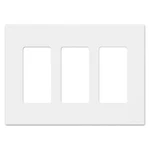 Aida 3-gang Midsize Mid-size Wall Plate, Matte White Screwless Plate. Fixed Price $14.69.