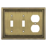 Henne Bery Sunken Pearls Heavy Double Toggle/single Duplex, Antique Brass. Fixed Price $23.17.