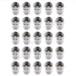 25 Leviton 1-piece Crimp-on Coaxial Cable End F-connectors Rg6 75 Ohm 40985-1p6. Fixed Price $35.62.